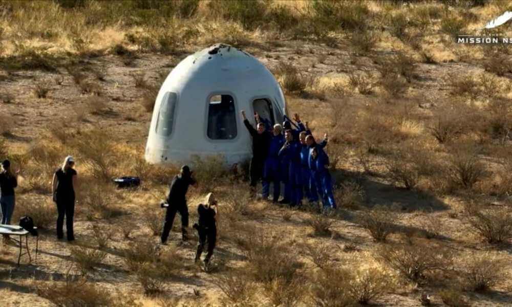 Bezos' Blue Origin completes fifth crewed flight launch